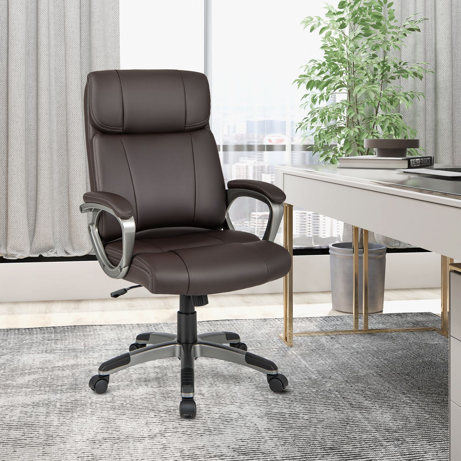 Ergonomic Office Chair with Flip-up Armrests and Rocking Function
